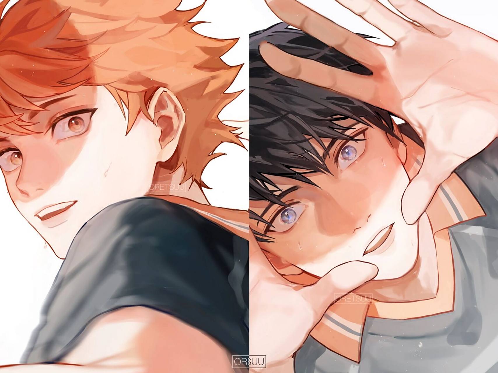 影子 和 太阳77 画师见图三 #排球少年# #影山飞雄# #日向翔阳