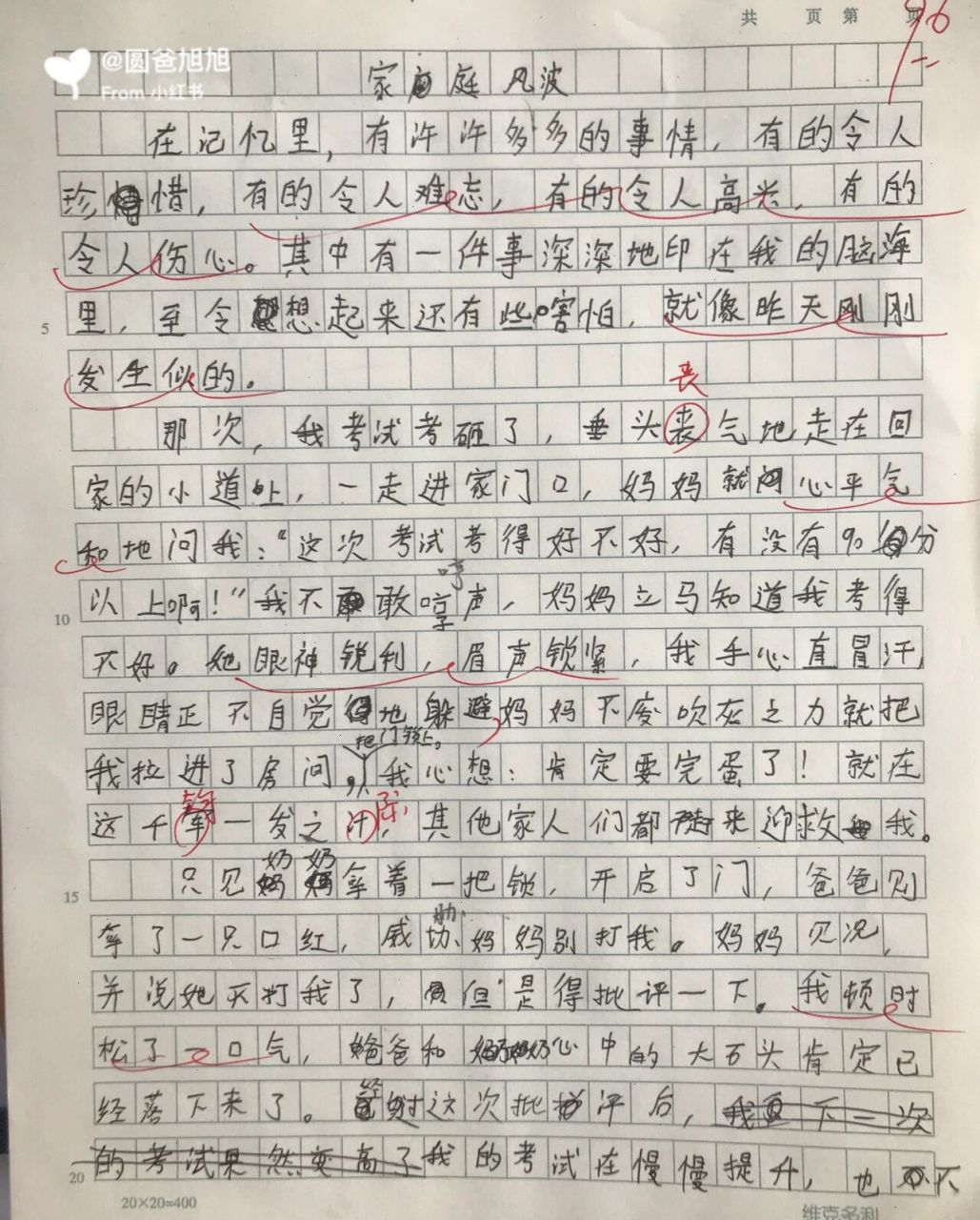 四上作文|小学优秀作文|写事|《家庭风波》