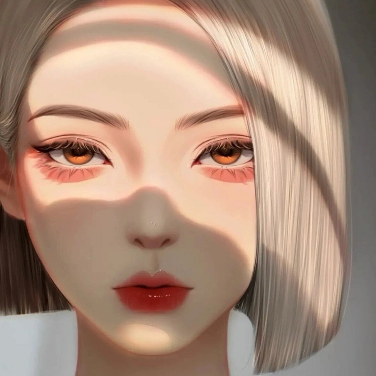 手绘短发女生头像 要赚很多钱 去买我的快乐