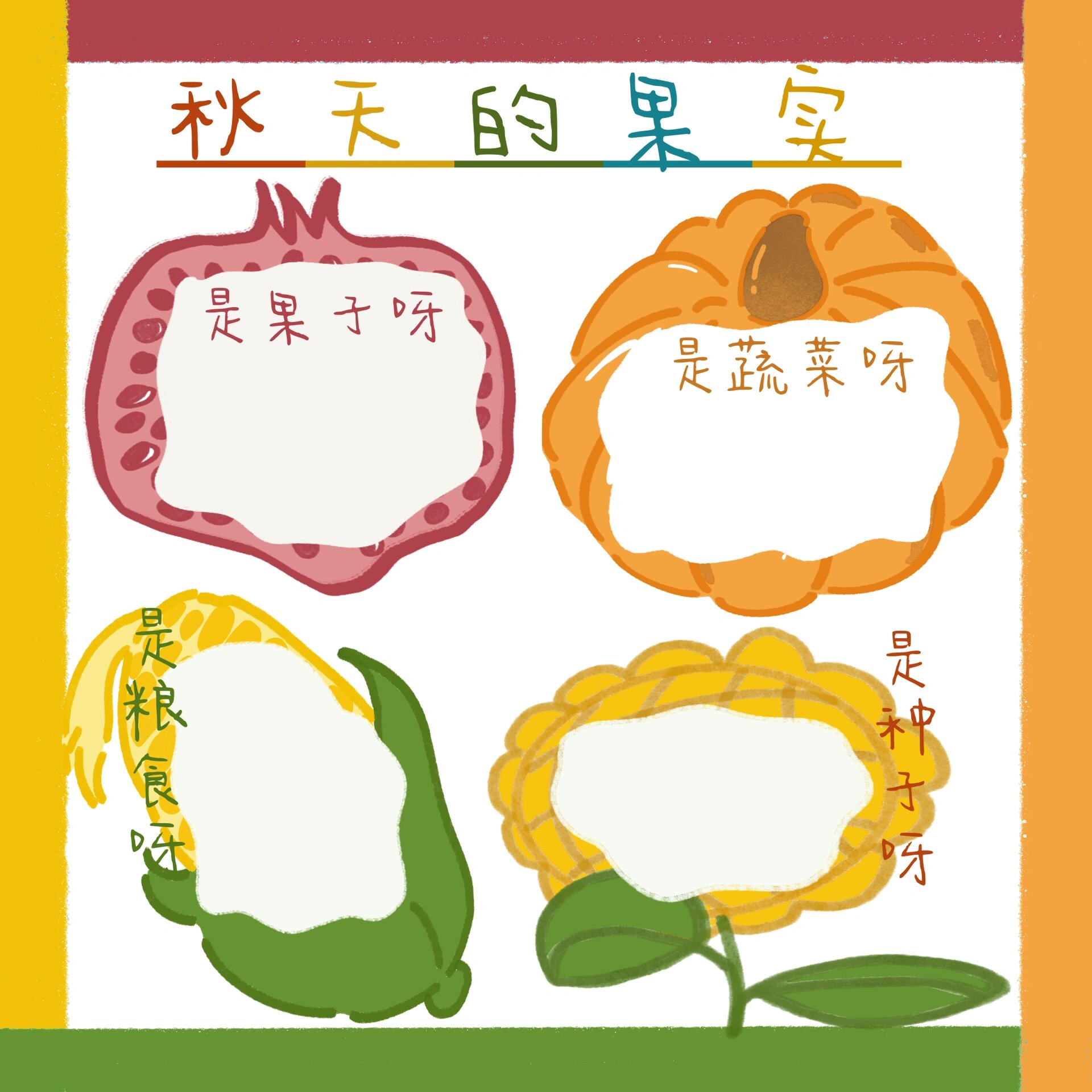 主题墙环创参考图no.2《秋天的果实》