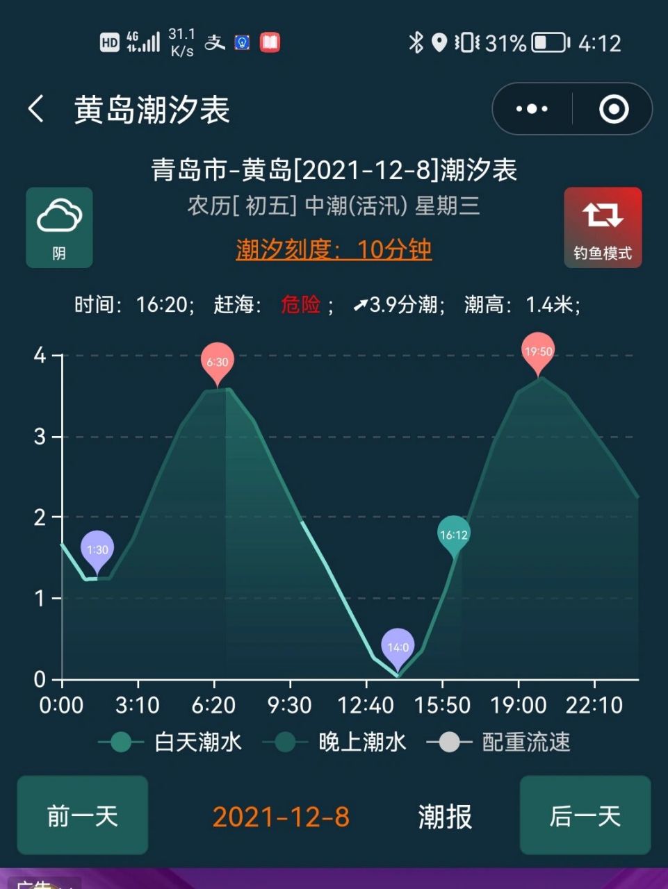 崂山会场赶海园潮汐表图片