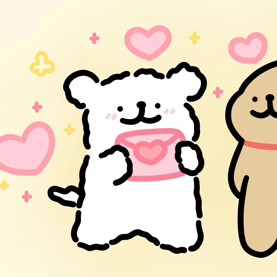 快乐小狗情侣头像