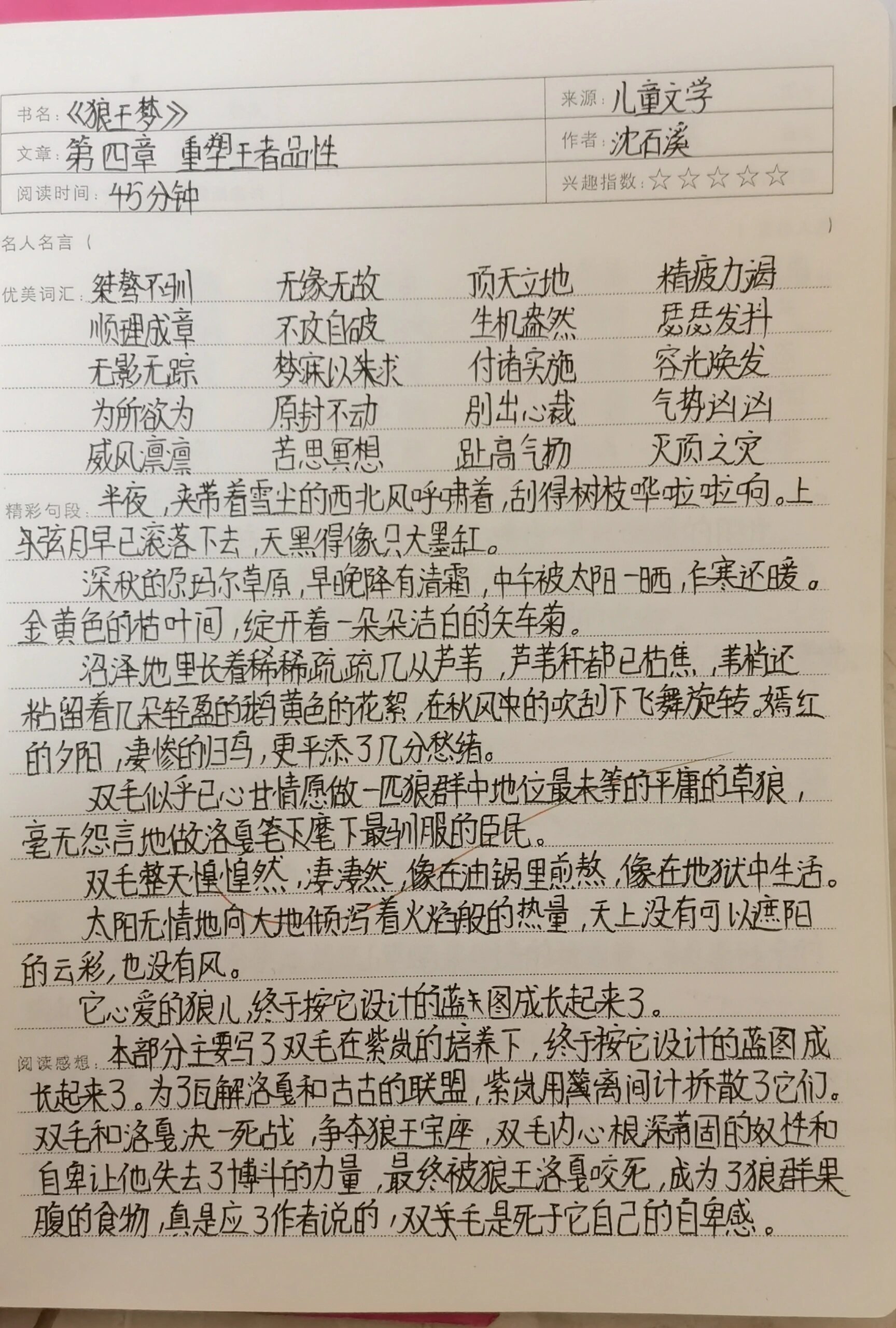 狼和小羊读书笔记图片