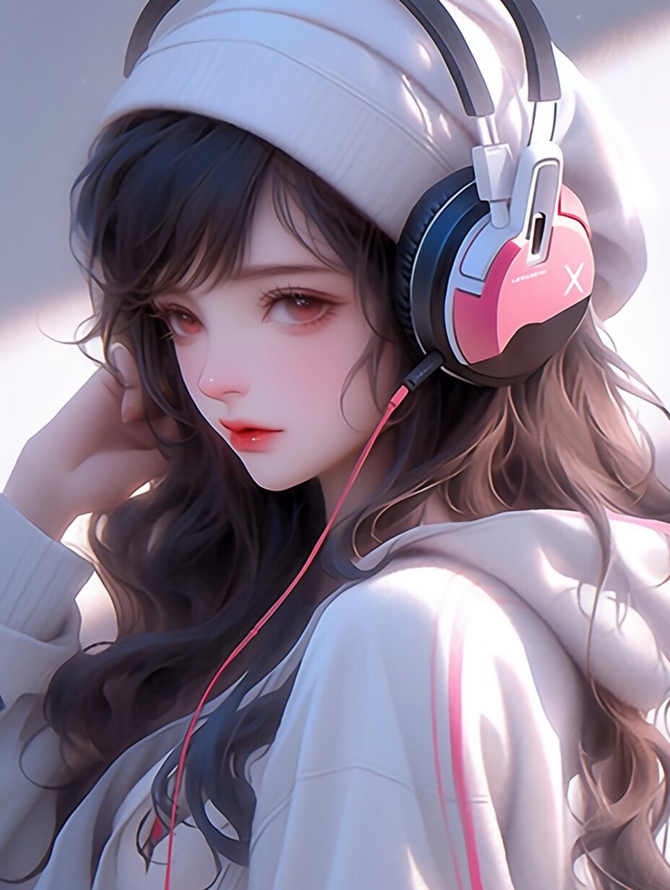 粉色系动漫女生头像