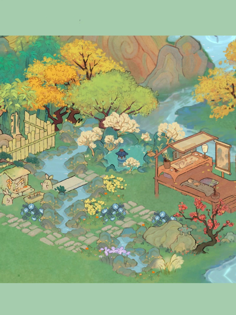 桃源深处有人家布局|愈画斋 今朝忽见数花开