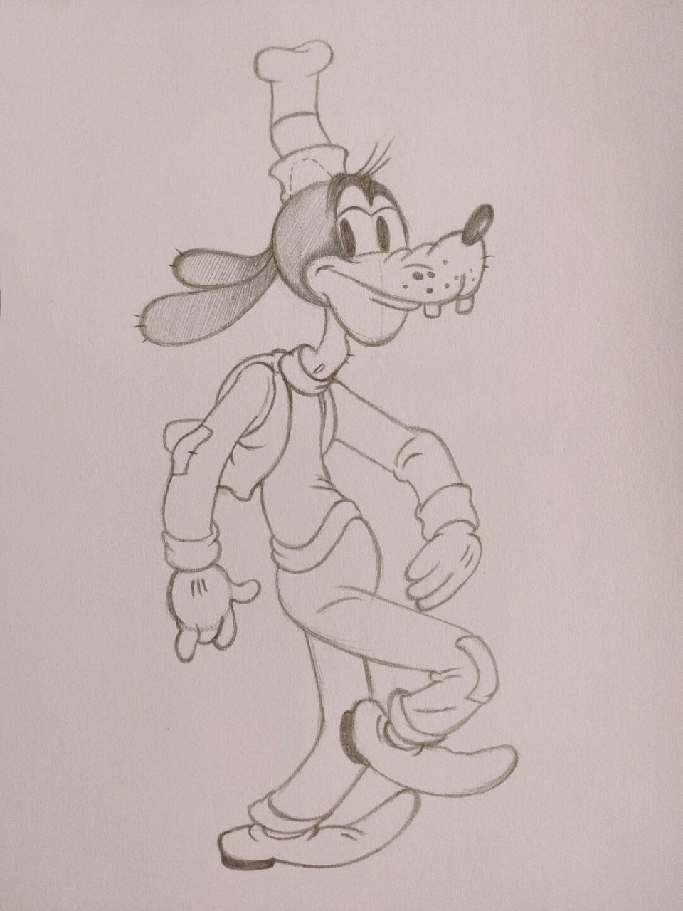 临摹动画大师作品 它是米奇忠实的伙伴高飞 #简笔画教程