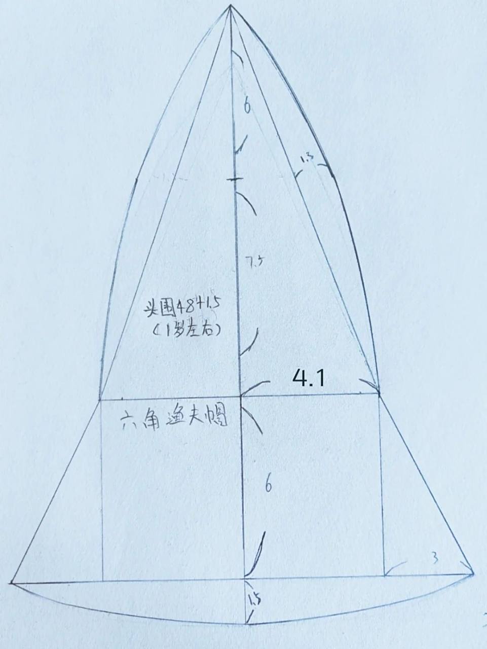 宝宝太阳帽六角渔夫帽两款图纸分享.