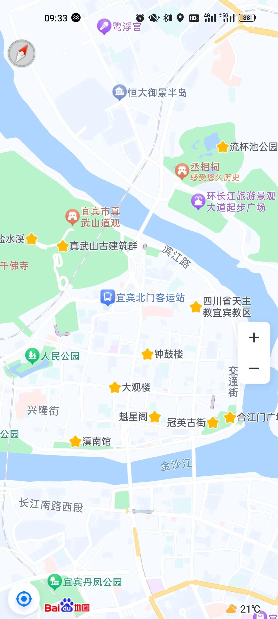 宜宾流杯池公园地图图片