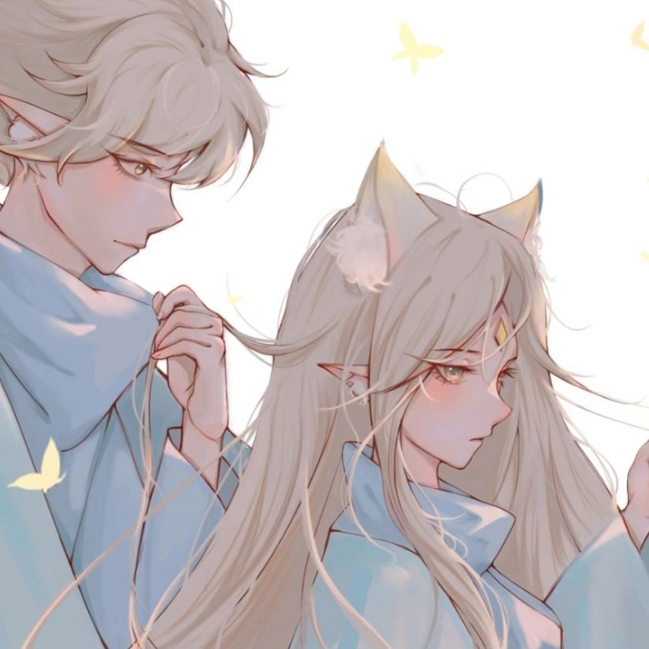 光遇情头壁纸 | 雨妈&卡卡(内有全图) 上完色啦