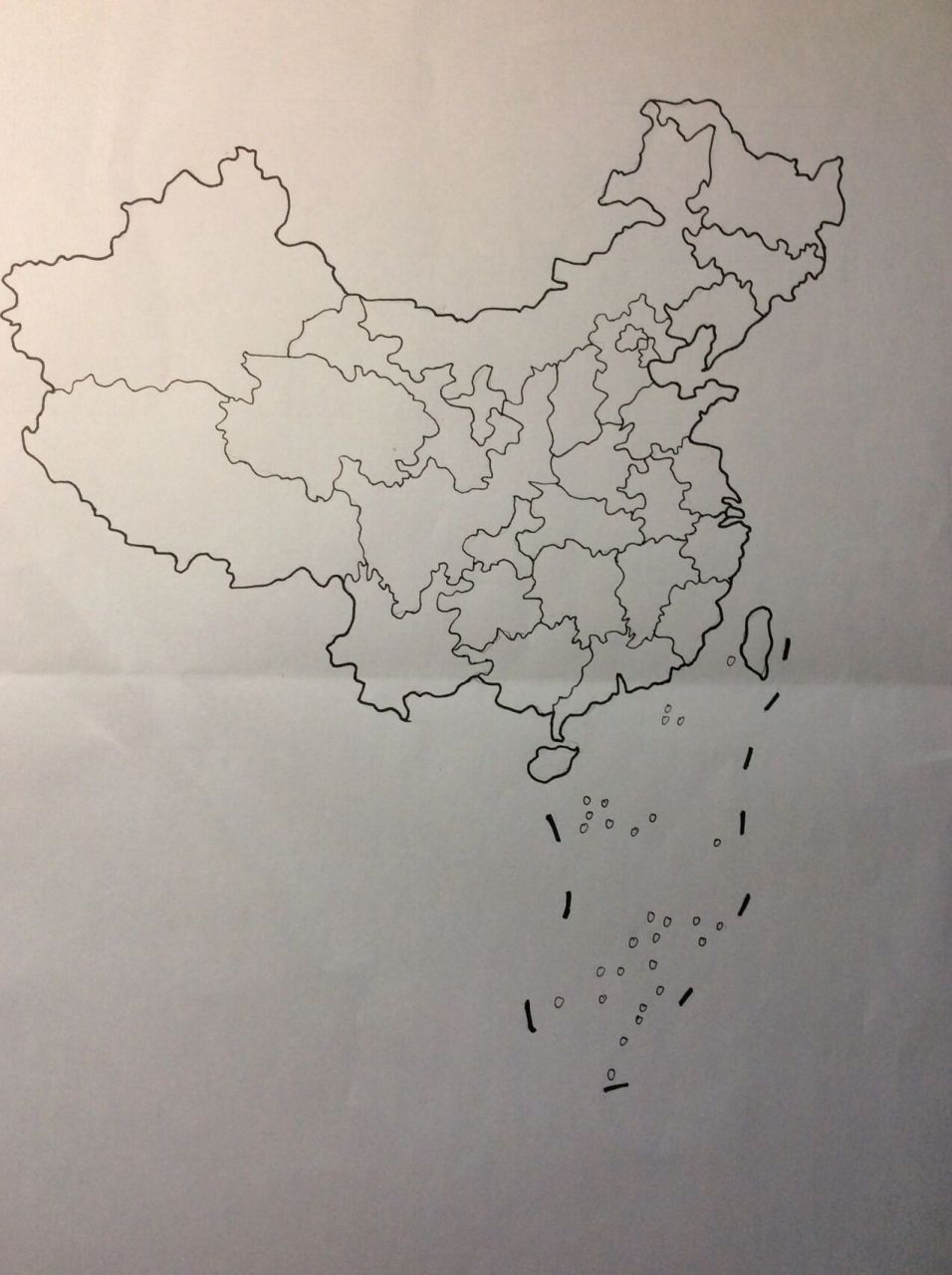 手绘中国地图