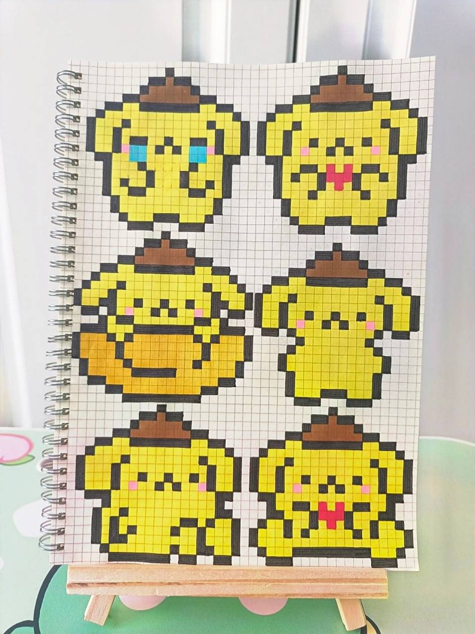 像素画 布丁狗     图纸(拼豆)