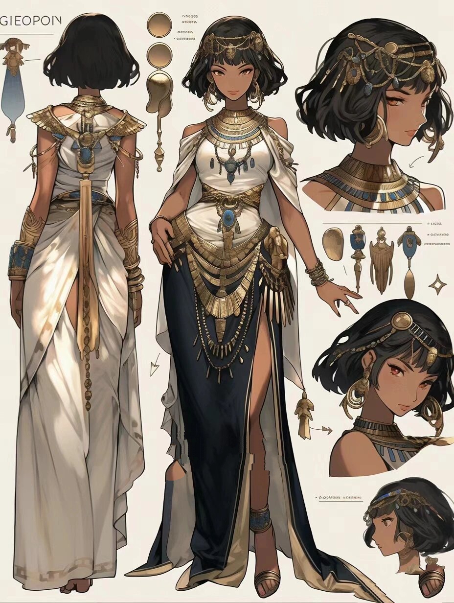 画的古埃及美女让我看看你们画的吧