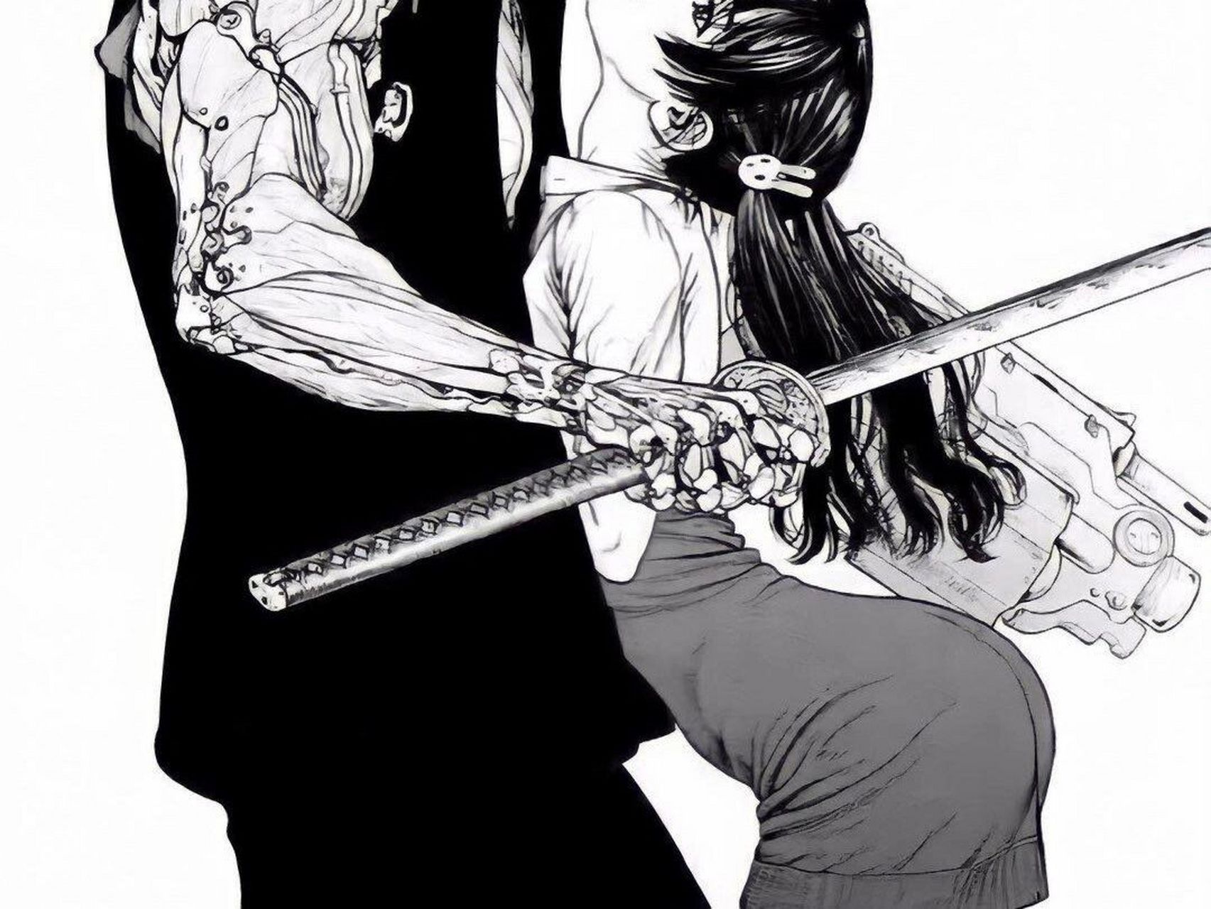 用这张图片当qq背景两年了 最近看了电锯人的动漫