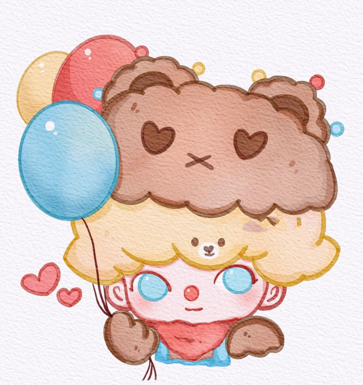 [dimoo]约会日浪漫气球头像 新出的dimoo太可爱了 每一个都能戳在心窝