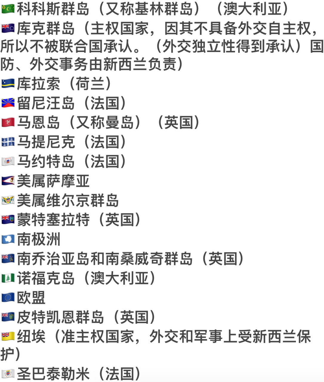 emoji国旗里的那些很少有人知道的旗帜 花了一个下午把它们的名字和所