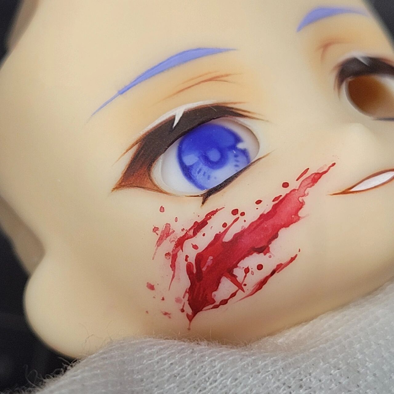 神里绫人病娇血溅战损妆ob11开眼妆手绘眼珠 病娇感 真得劲儿.