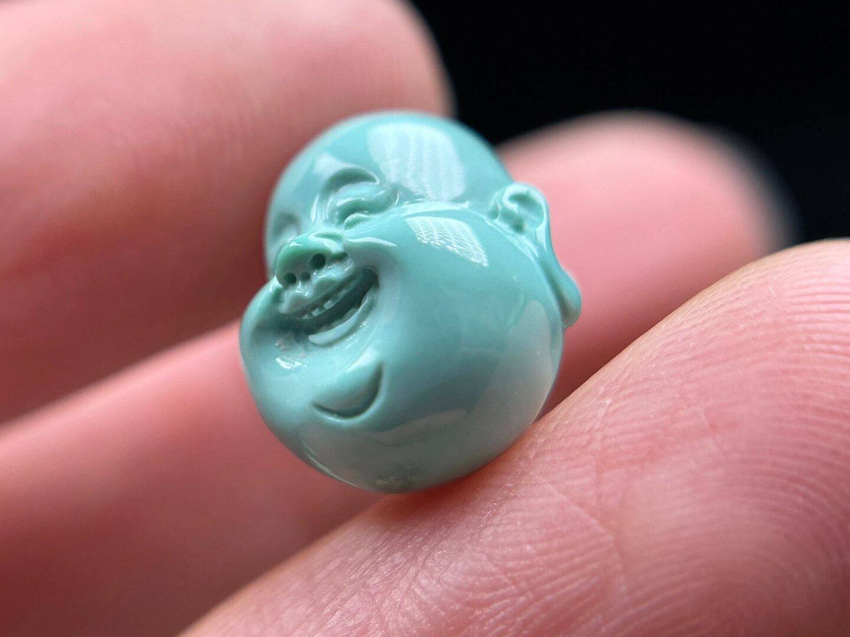 最别致的配饰# #寓意好物# #美物分享# #原矿绿松石# #文玩# #佛头