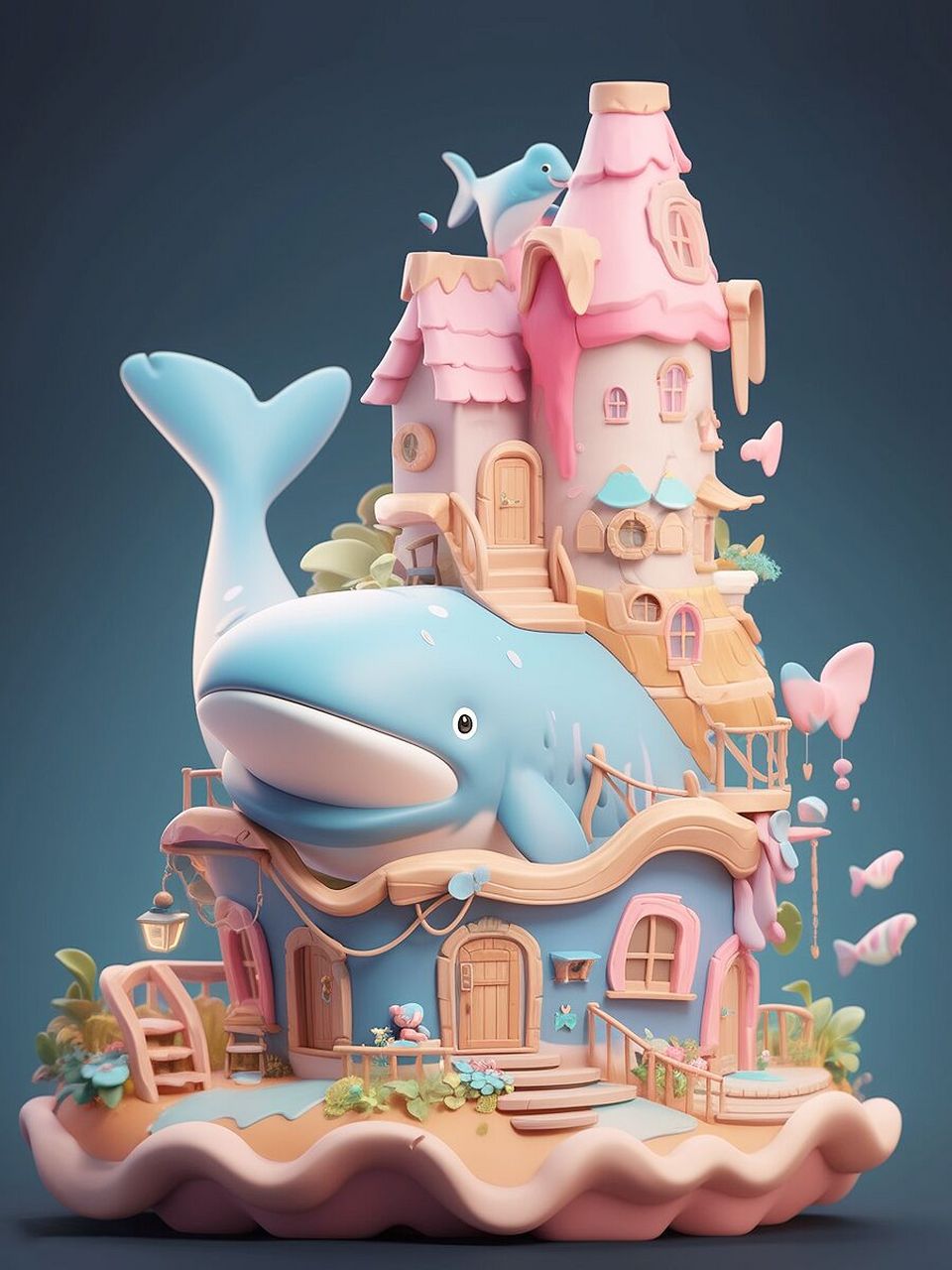 😍 	 这款海报采用了3d立体设计,让鲸鱼看起来栩栩如生,仿佛就在