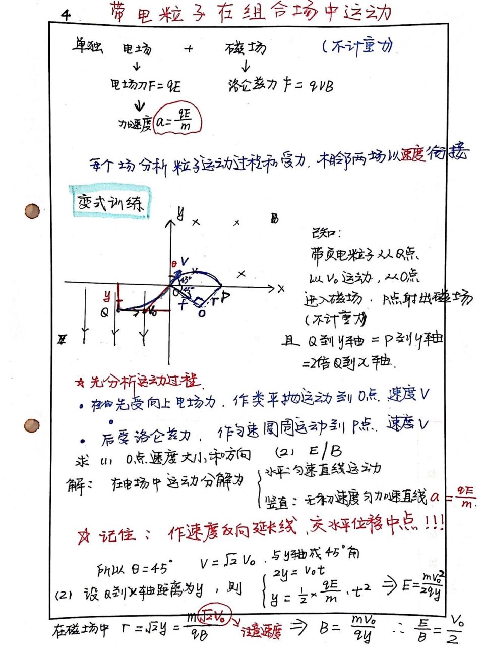 高中物理磁场 超全题型梳理(一 洛伦兹力提供向心力➕不计重力