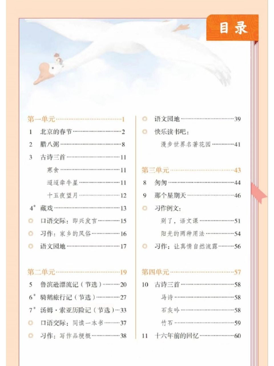 六年级下册语文书目录 小升初的可以保存哈,进我学习群