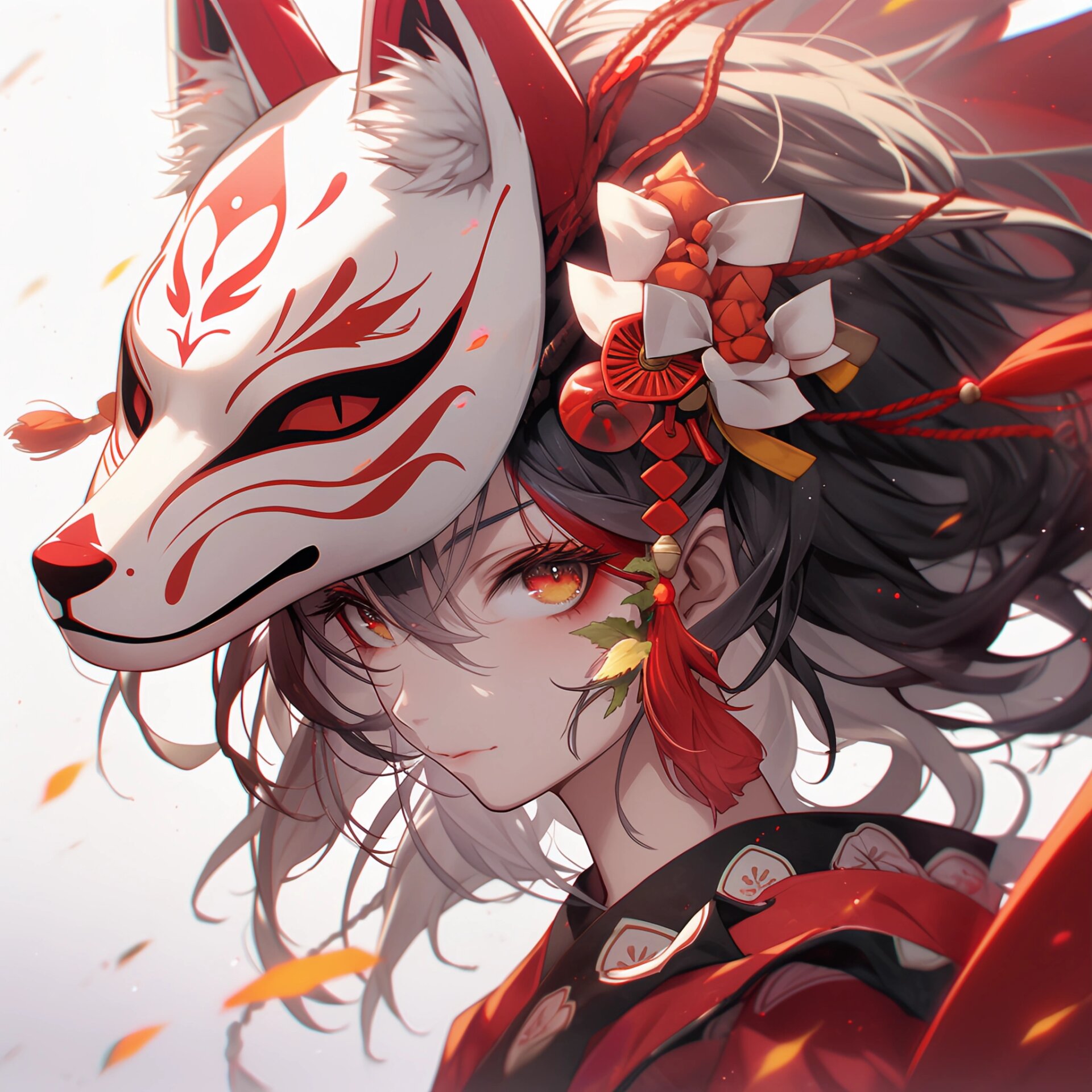 好看女生头像|狐狸面具