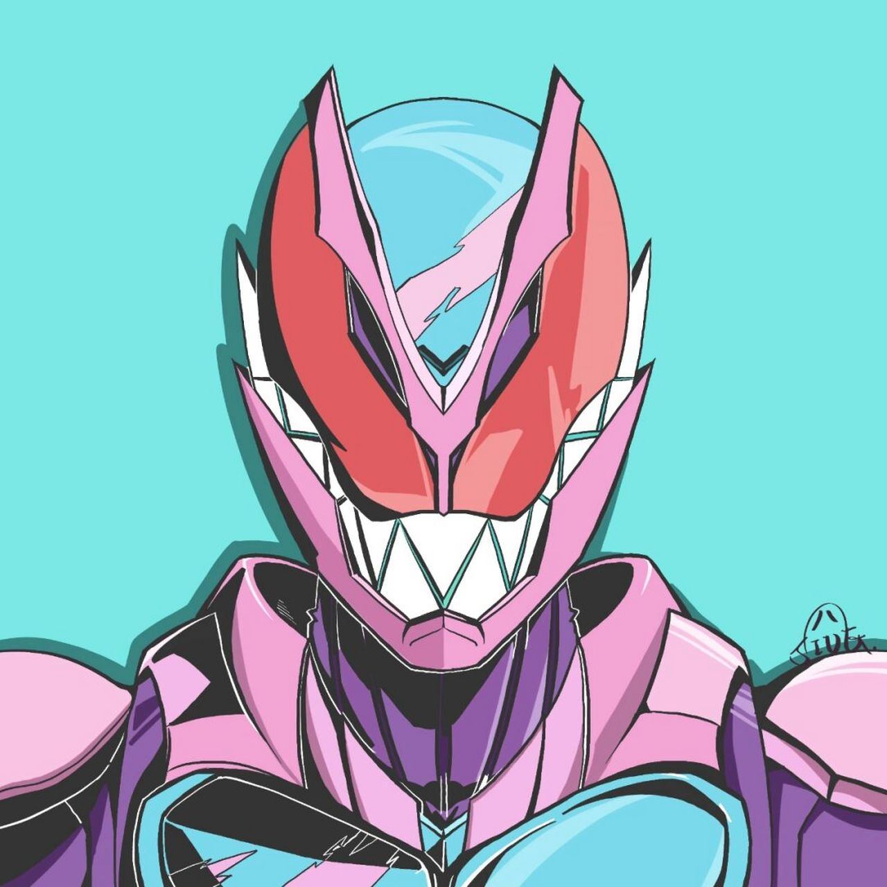 画了一张假面骑士revice~头像,原图私信喔#procreate# #画画# #假面