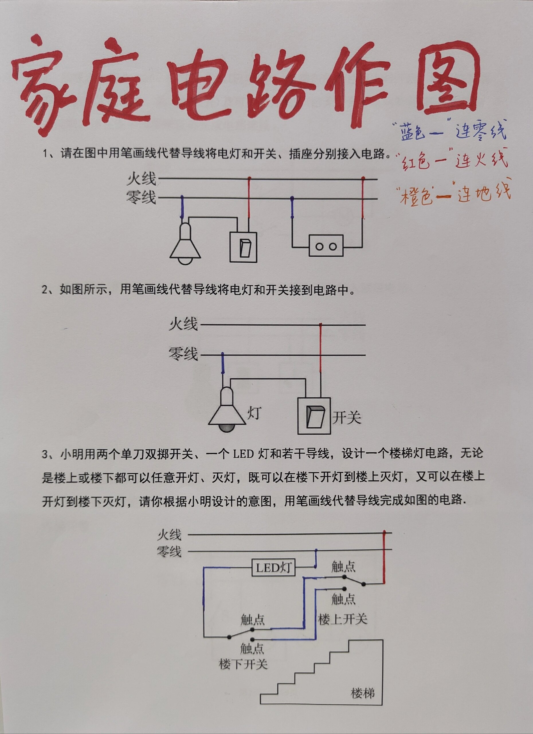 家里的电路图图片