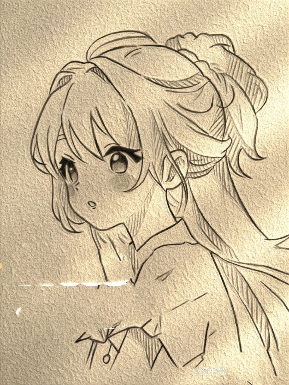 校园风女孩绘画