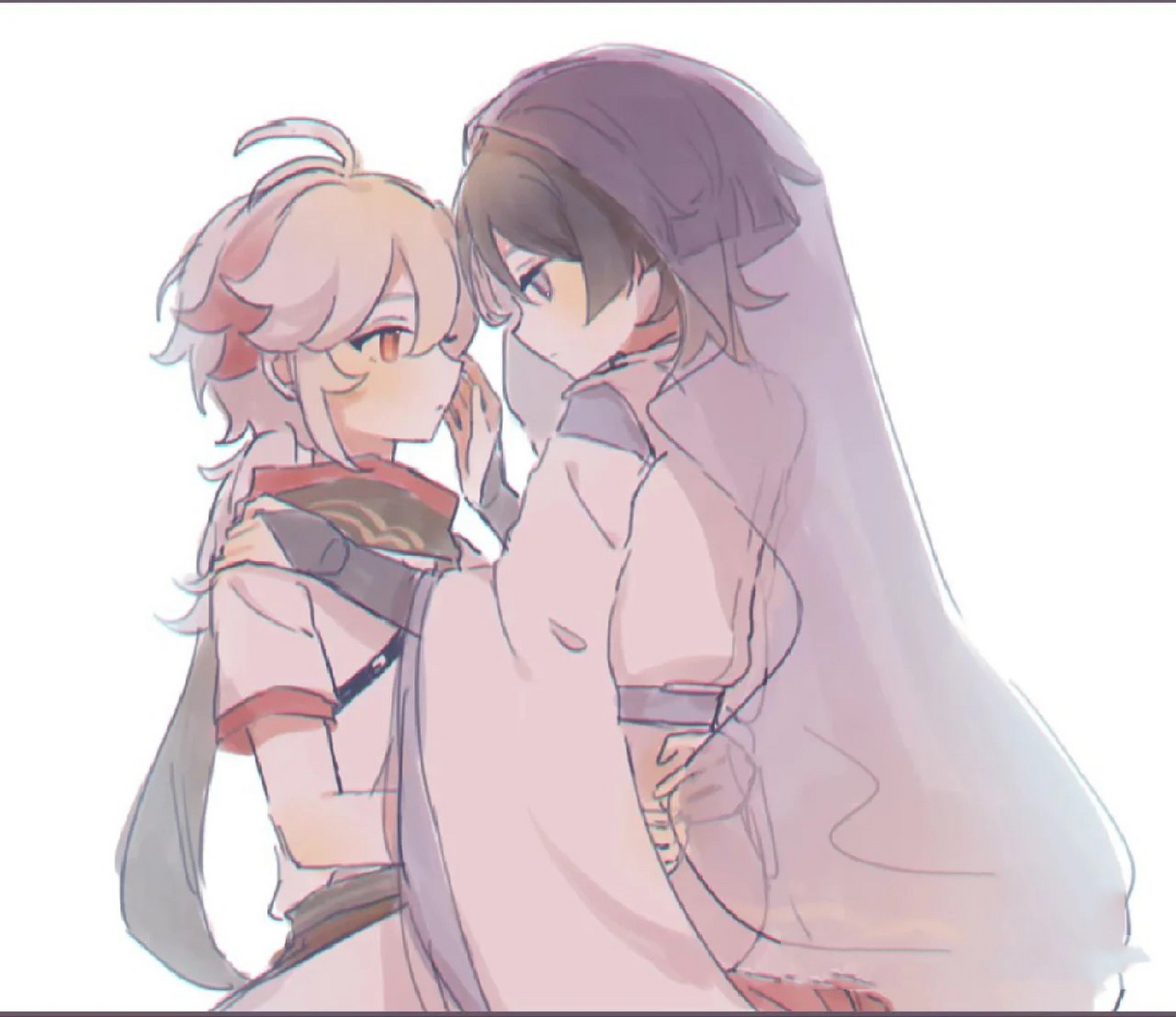 散兵/万叶7 散兵脑子里一直回想着刚才的画面,怎么都睡不着,他悄悄地