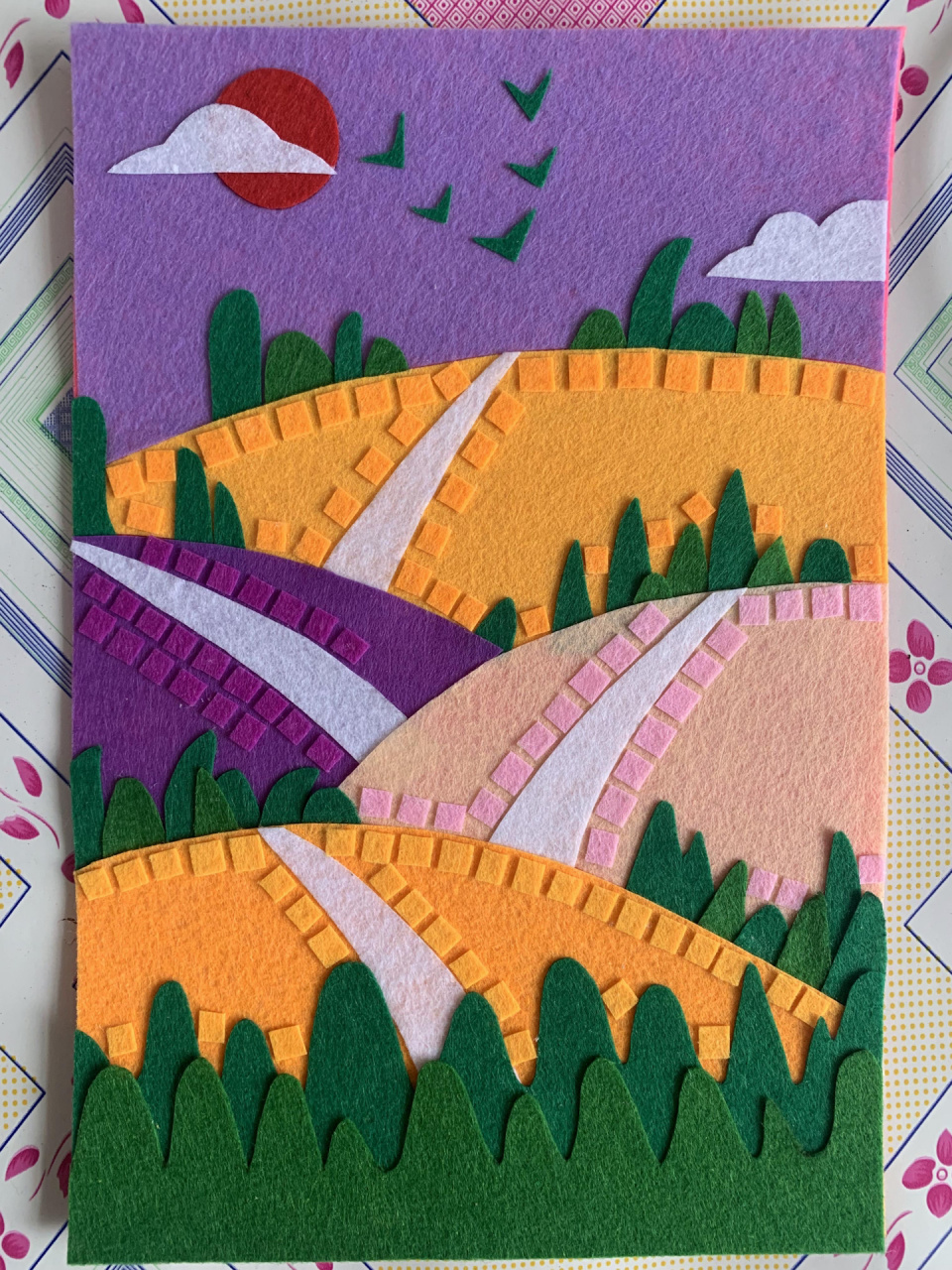 布类画 不织布和布嵌画