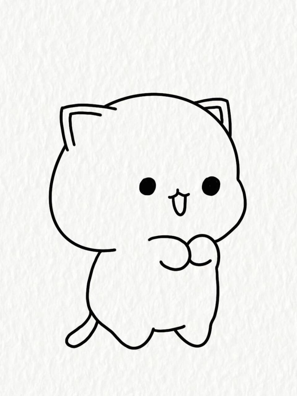 简笔画教程—卖萌撒娇的小猫咪 这么可爱的简笔画,快去画它!