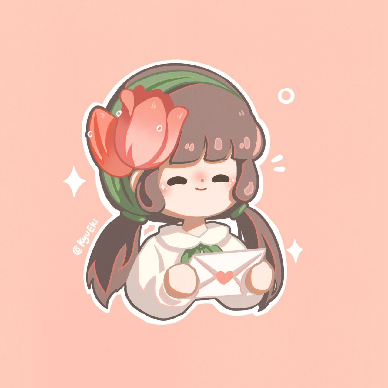 春日限定93双色郁金香女孩头像|原创 前两天车子开过外滩,一片片的