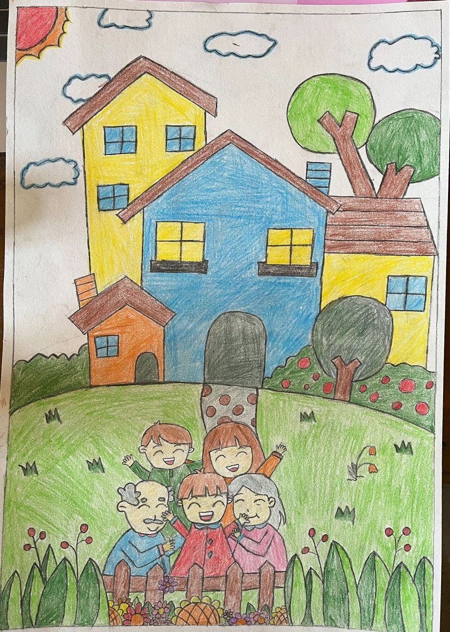 《我爱我家》 儿童简笔画《我爱我家》