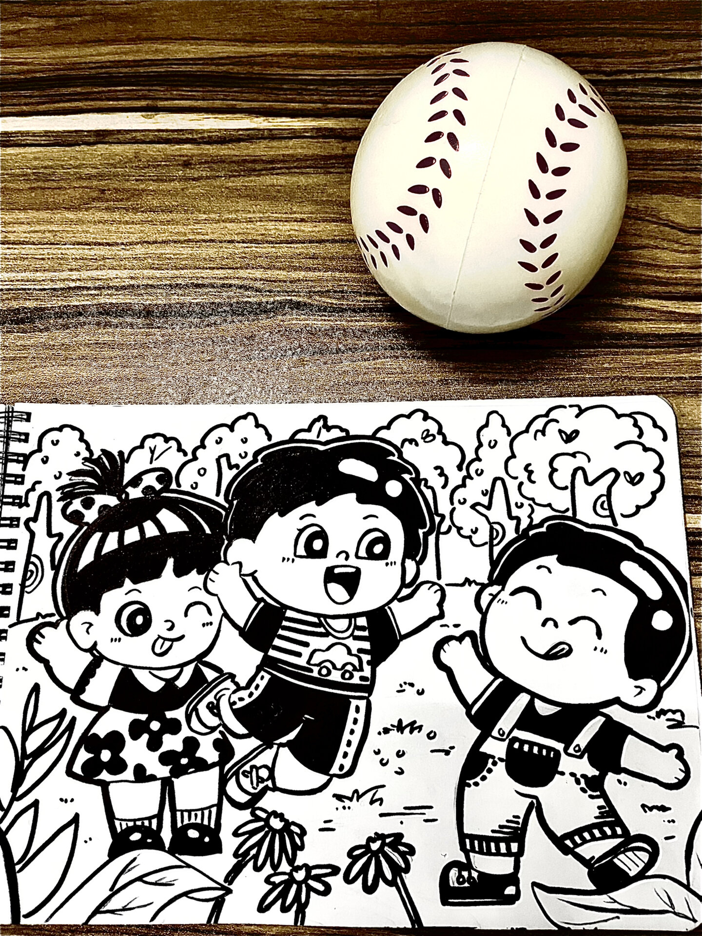 幼师考编主题画《郊游》《春天来了》