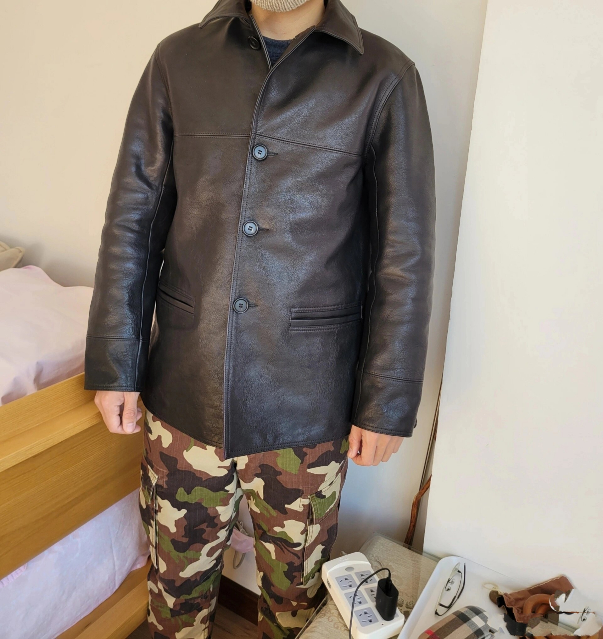 4厚, 司 guofo 口福 日本枥木牛皮 ,皮料1.