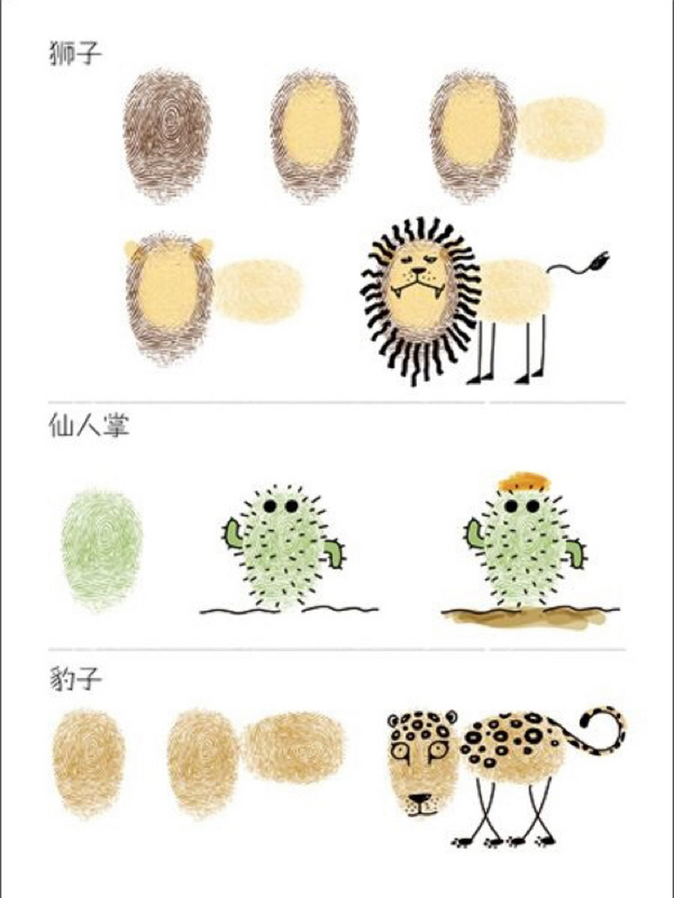 简单指纹画自己图片