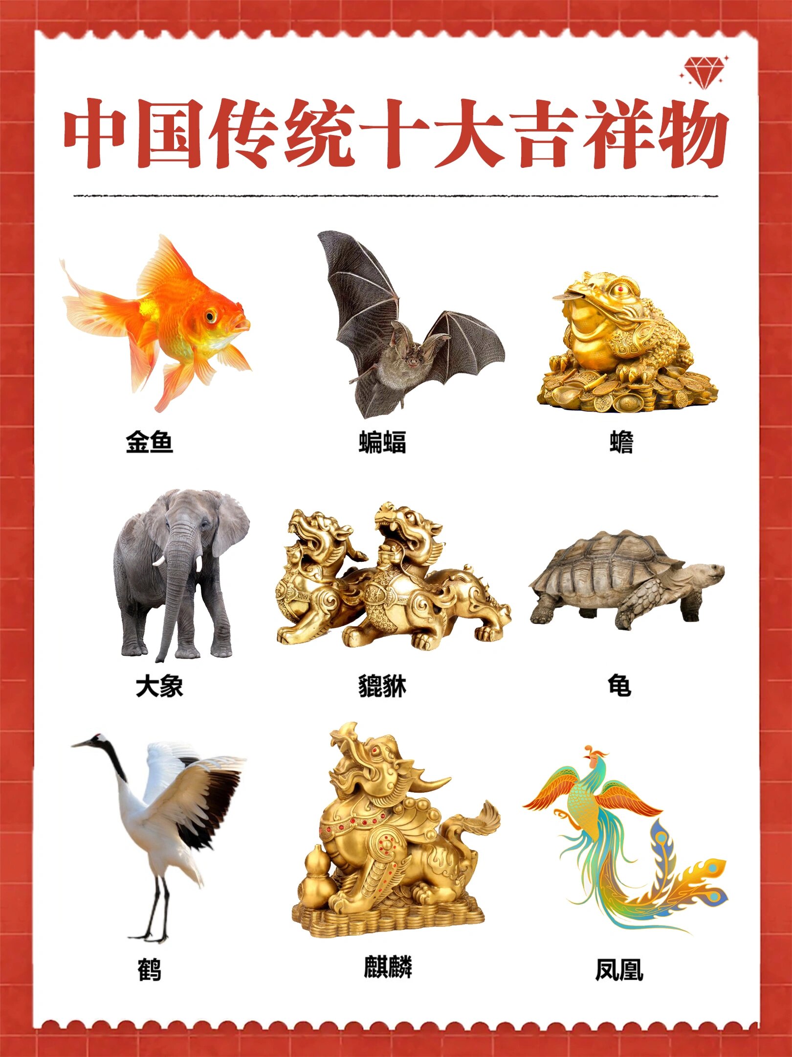 中国传统十大吉祥物!