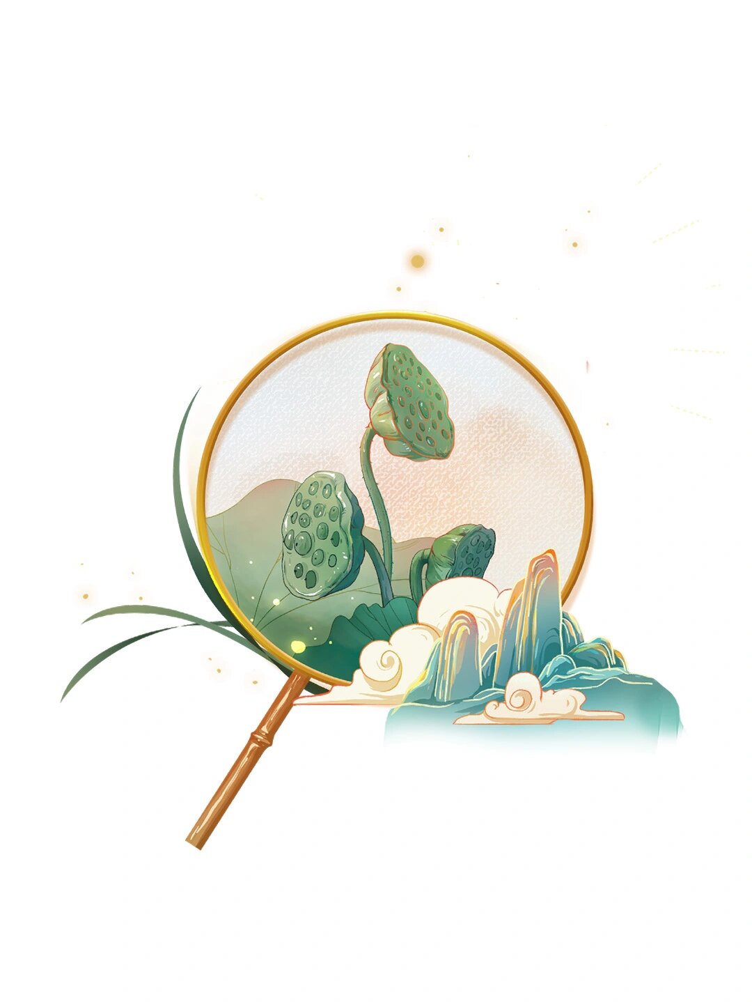 国潮|古风|团扇|免抠素材合集