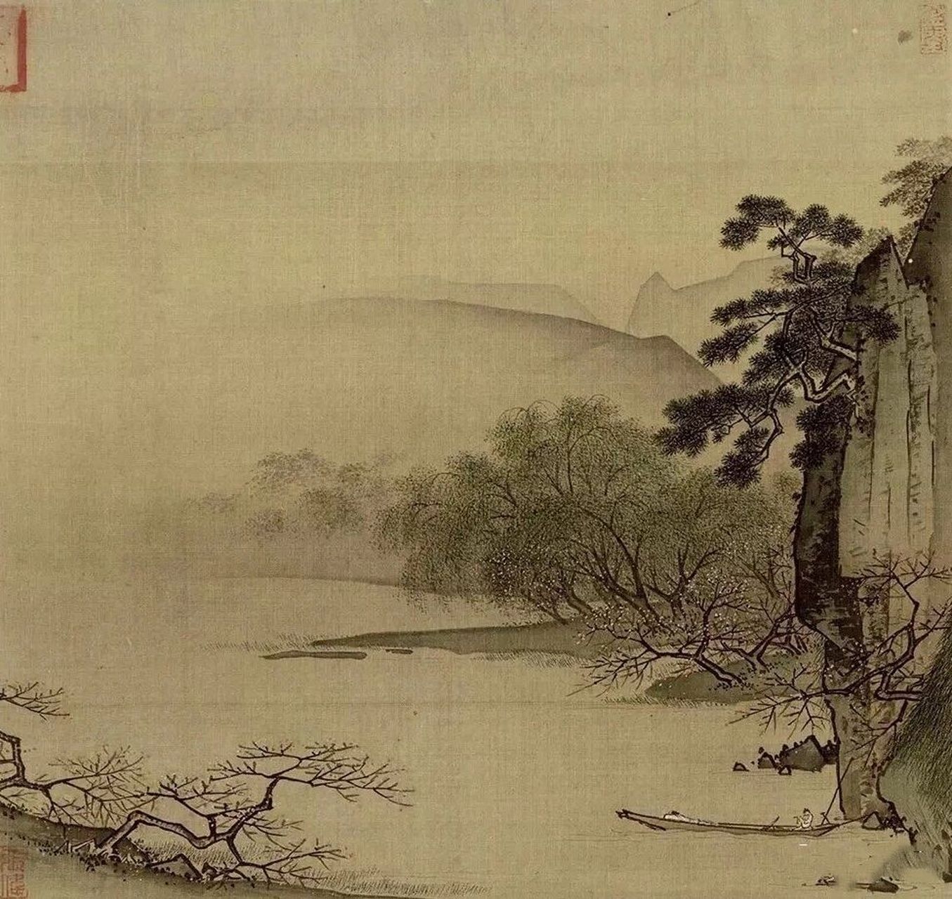 【马远  南宋  山水画】 【马远  南宋  山水画高士】 馬遠(1190