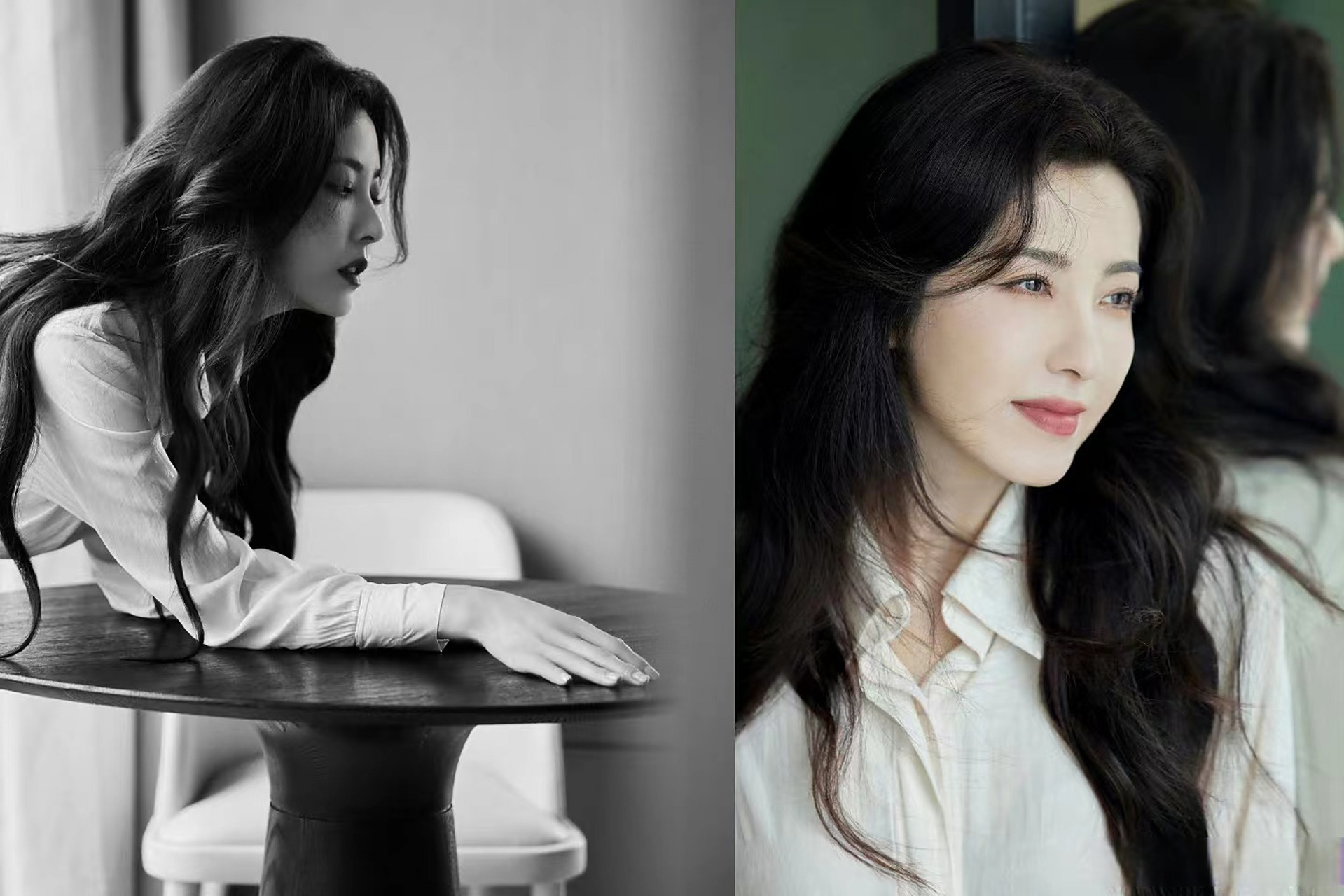 曾黎白衬衫适配度##曾黎白衬衫氛围感随拍#姐姐气质没话说,好喜欢看