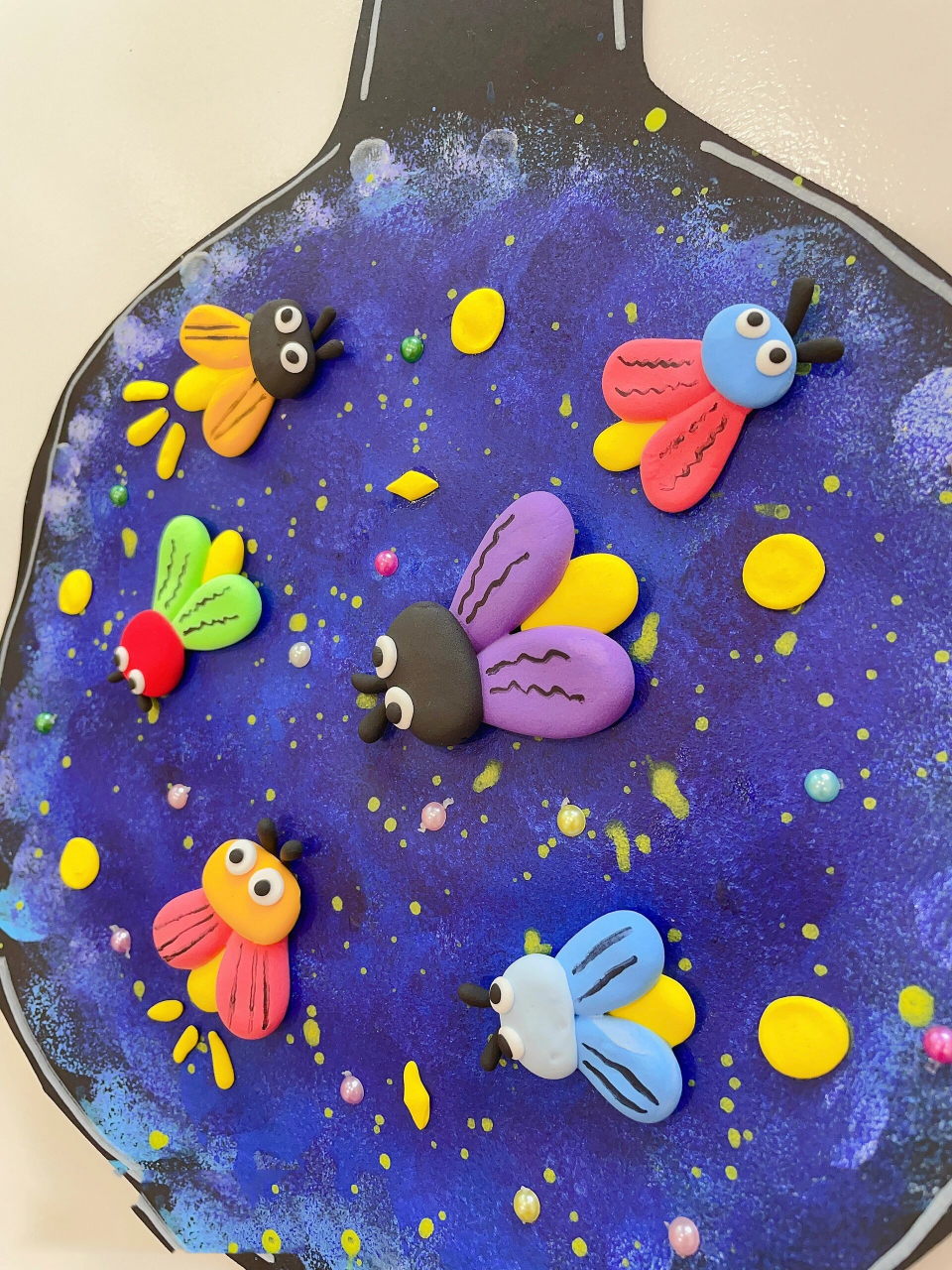 萤火虫99粘土作品 一闪一闪亮晶晶78满天都是萤火虫,萤火虫真好看