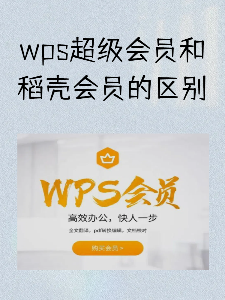 WPS会员与稻壳会员有何不同？比较两者的服务和优势