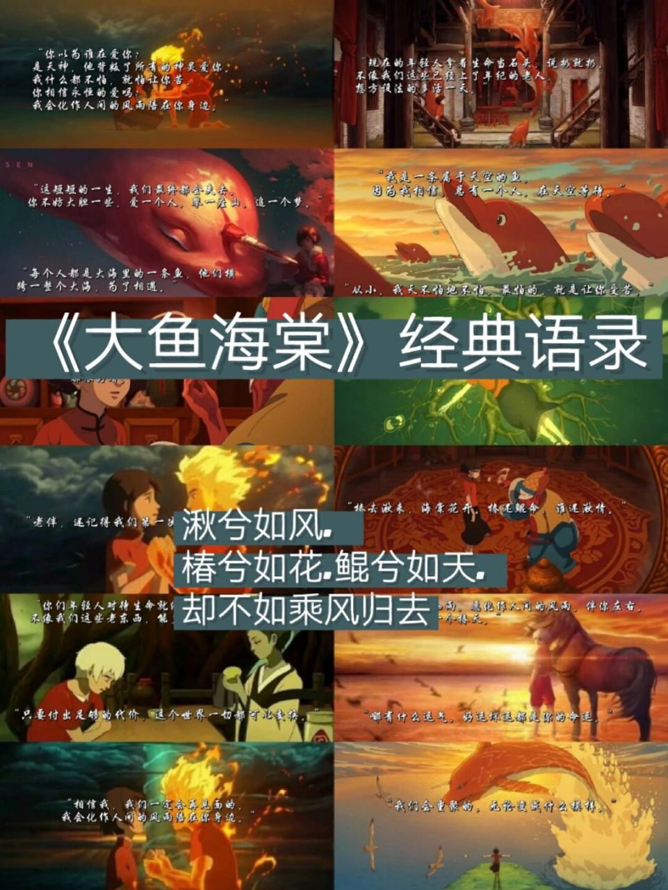 《大鱼海棠》经典语录‖椿去湫来,海棠花开 哈喽,我是南风,今日文案请