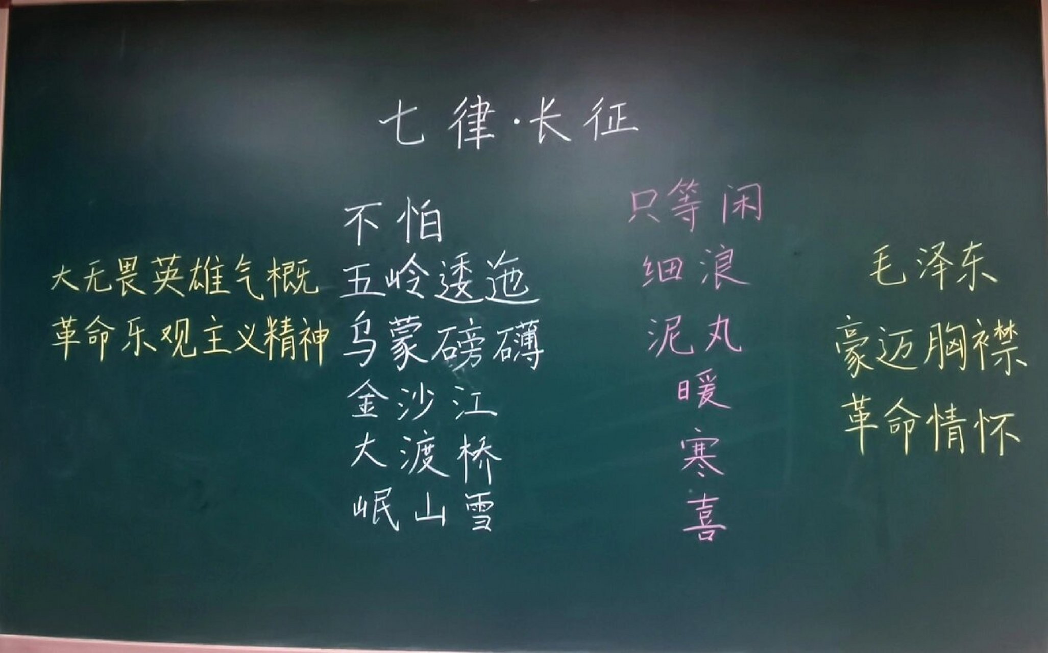 长征粉笔字图片