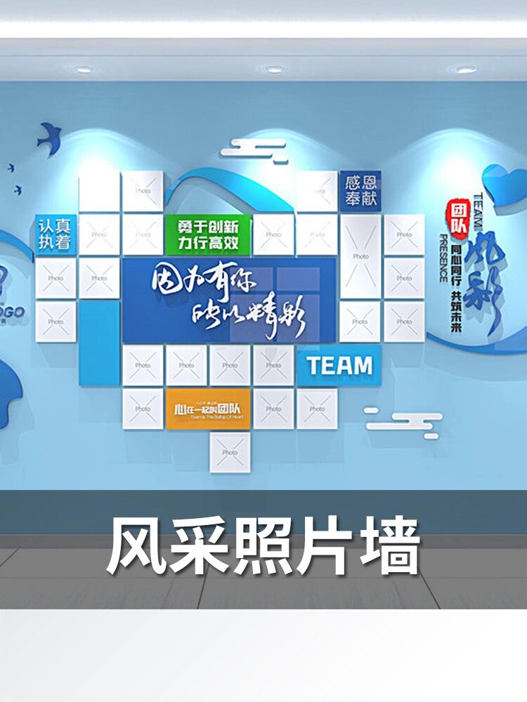 企业员工团队风采展示文化墙