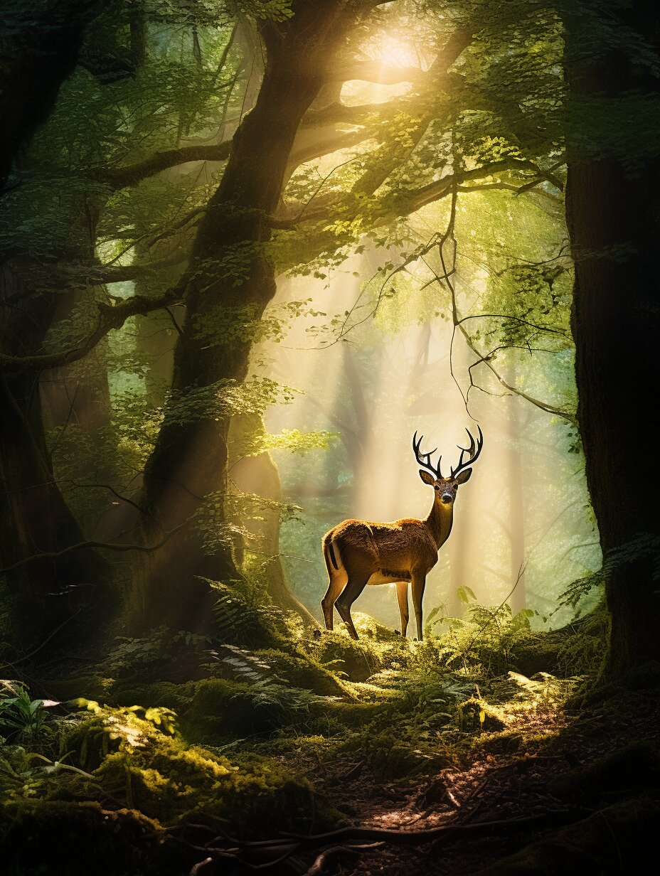 森林精灵梅花鹿  精美壁纸