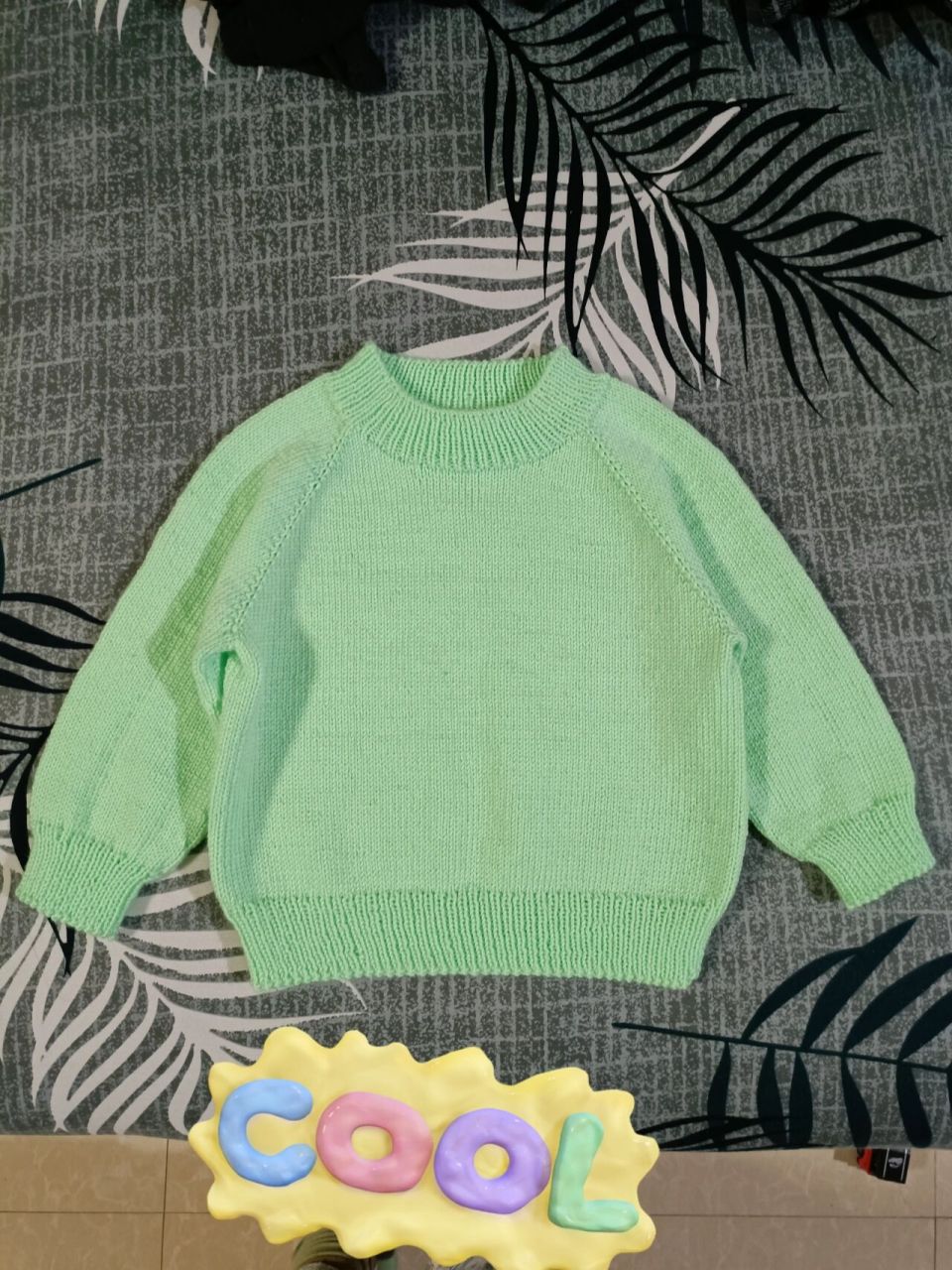 宝宝插肩袖毛衣(附编织笔记)