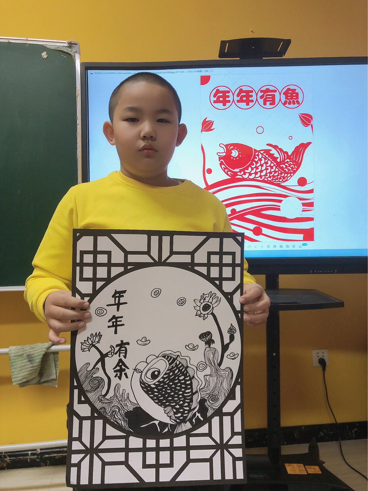 幼儿年年有鱼绘画图片图片