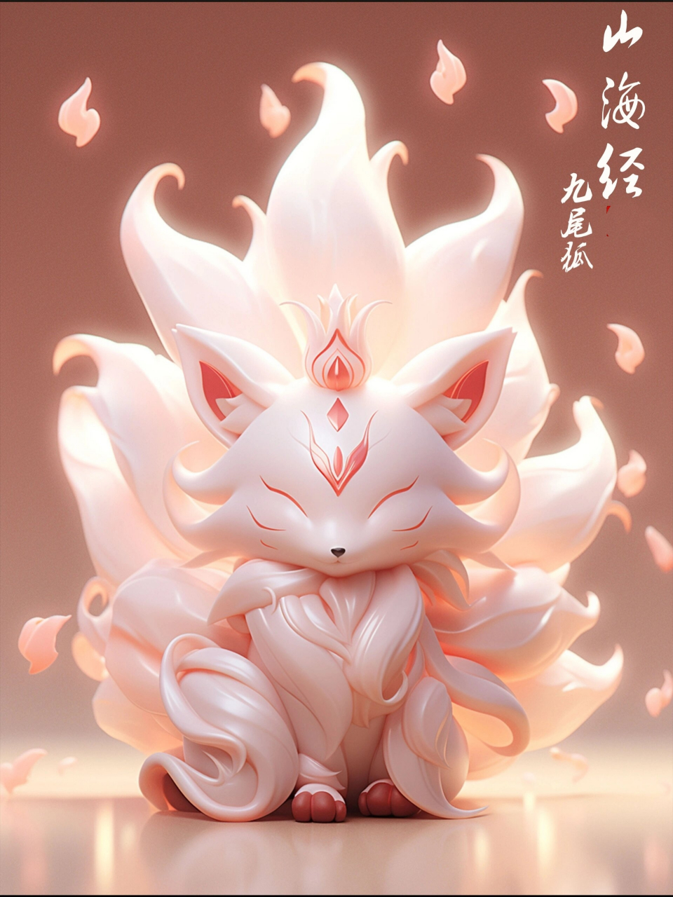 九尾狐外形像狐狸,生长九条尾巴,声音可以迷惑人的心智,吼叫的声音