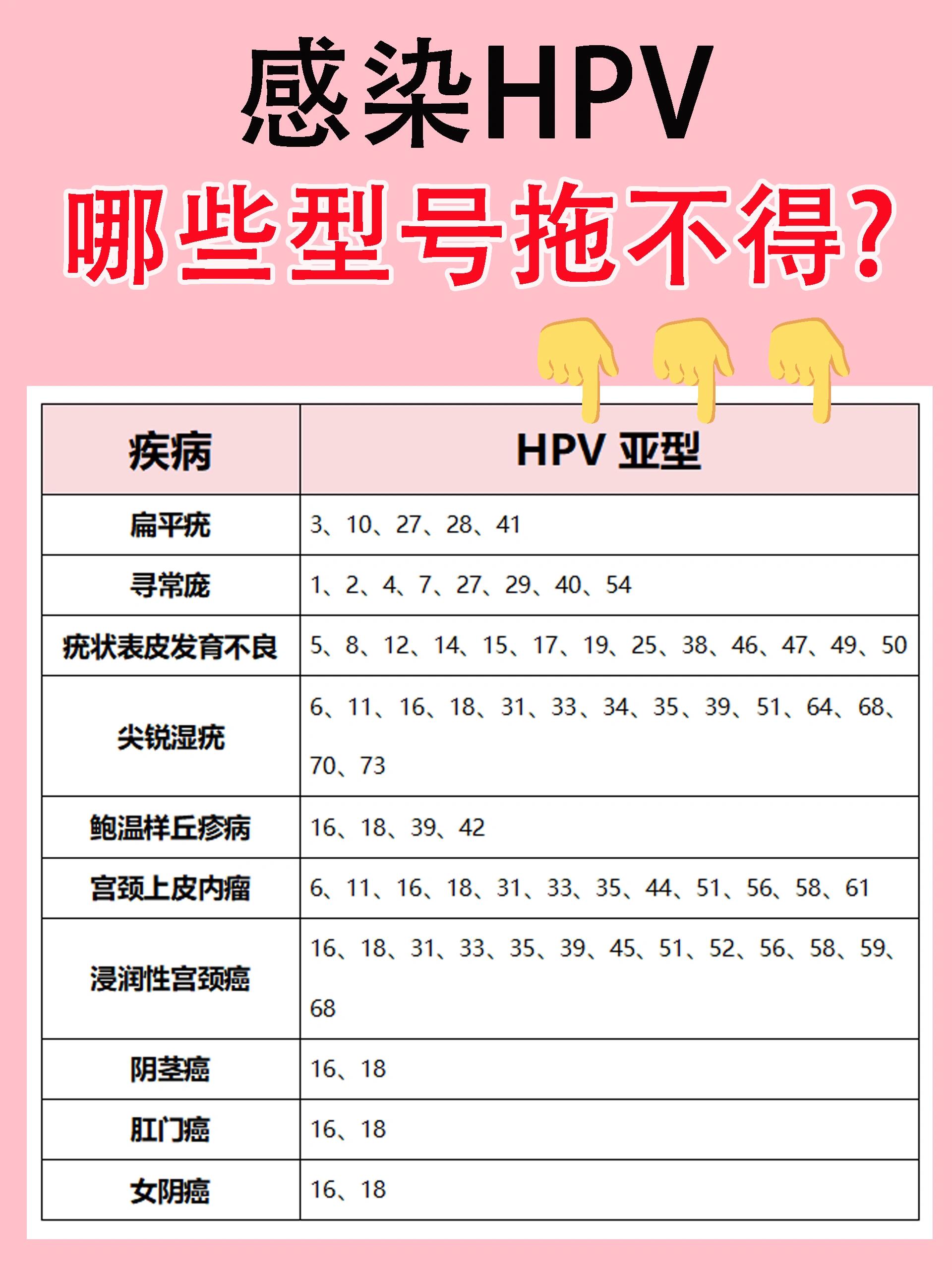 这些型号拖不得👆 hpv病毒大约有二百多种型号,主要分为高危和低危